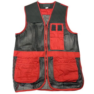 Gilet de chasse en maille rouge pour homme, multi-poches, sans manches, respirant, équipement de plein air, vêtements d'été - Product Image 2