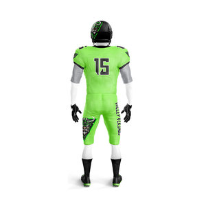 OEM Custom American Football Jersey and Pants Set – Neon Green <b>Elite</b> Football Uniform with Full Sublimation Team Uniforms - Product Image 3