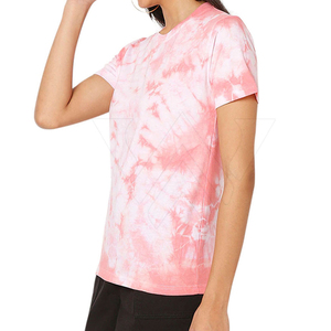 Camiseta corta tie-dye para mujer en oferta online, la camiseta corta tie-dye más elegante para mujer, camiseta para mujer para uso en exteriores, 100 % algodón - Product Image 2