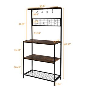 Artisasset High Display <b>Shelf</b> <b>Kitchen</b> Bakers Rack Coffee Bar Microwave Oven Stand Spice Rack Organizer Workstation - Product Image 6