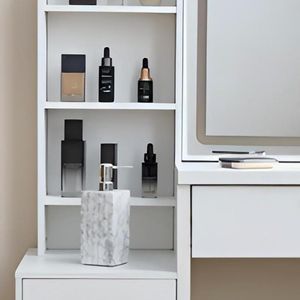Elegante Tavolo da Toeletta con Specchio Mobile e Tre Modalità di Illuminazione, Perfetto per Appartamenti, con Quattro Cassetti Apribili - Product Image 5