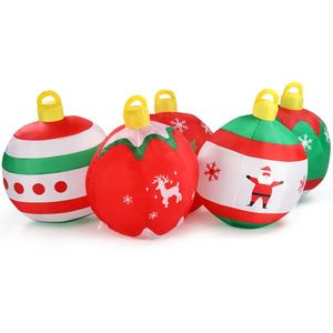 Decorazione Natalizia Gonfiabile in PVC Illuminata da 2,1 m, Divertente Set di Cinque Palline per Giardino con Luci Integrate - Product Image 5