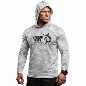 Vêtements de pêche unisexes à manches longues en gros, 100% polyester, séchage rapide, respirant, motif personnalisé, chemise de pêche UPF 50, imperméable - Product Image 3