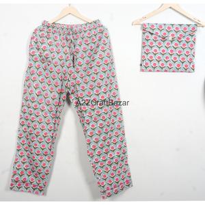 Ensemble de pyjama d'été en coton deux pièces pour femmes de qualité supérieure, col en V, taille élastique, longueur intégrale, séchage rapide, nouvelle arrivée - Product Image 5
