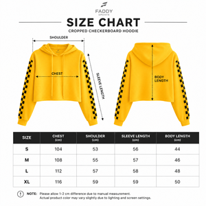 เสื้อฮู้ดครอปสีเหลืองลายตารางแขนพิมพ์ลาย สไตล์สตรีทแวร์ ทรงหลวมไหล่ตก สำหรับผู้หญิง ขายส่ง - Product Image 6