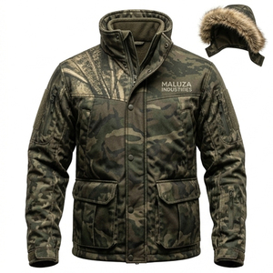 Custom Logo Printed Summer <b>Waterproof</b> <b>Camo</b> Hunting <b>Jacket</b> Silent Tricot Nylon Lined Mens Tactical Sports Wear OEM - Product Image 1