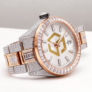 Montre-bracelet analogique polygonale de luxe pour homme, style Hip Hop, avec diamants Moissanite et quartz - Product Image 4