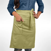 Tablier personnalisé avec logo imprimé pour cuisine, restaurant, café, salon et usage médical |   Tablier utilitaire réglable avec poche avant