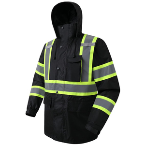 Chaqueta de Seguridad de Alta Visibilidad con Franjas Reflectantes, Tejido de Secado Rápido, Construcción Ligera, Ropa de Trabajo, Ropa Utilitaria para Exteriores - Product Image 1