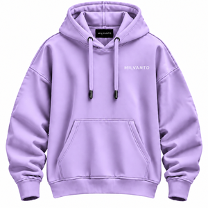 Sweat à capuche unisexe premium personnalisé en molleton 100 % coton 450 GSM avec poche kangourou et épaules tombantes, imprimé sur mesure, couleur lavande - Product Image 1