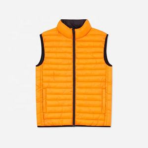 Chaleco de invierno unisex superventas a prueba de viento Reversible transpirable 100% poliéster algodón acolchado lona impermeable logotipo personalizado - Product Image 5