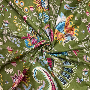 Tissu en coton cambric respirant et durable avec des imprimés floraux accrocheurs pour un usage quotidien - Product Image 1