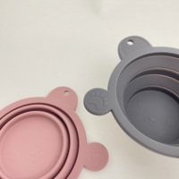 Bol à eau pliable pour animaux de compagnie – Silicone de qualité alimentaire, compatible micro-ondes et congélateur, bol portable pour chien pour les voyages, la randonnée et les promenades quotidiennes