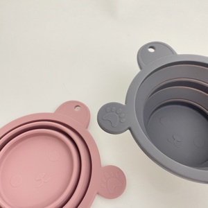 Bol à eau pliable pour animaux de compagnie – Silicone de qualité alimentaire, compatible micro-ondes et congélateur, bol portable pour chien pour les voyages, la randonnée et les promenades quotidiennes - Product Image 3