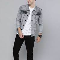 Vêtements Apparelzest en gros, veste en jean vintage personnalisée à boutons pour homme, multi-poches, unisexe, tendance, cool, hiver, 100% coton
