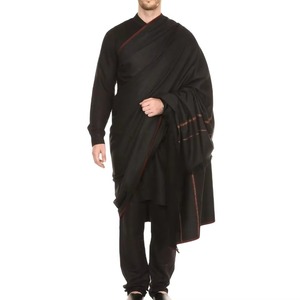 Premium <b>Black</b> Afghan Men's Traditional Shawl Handmade Pashtun Ethnic Winter <b>Wrap</b> Wholesale - Product Image 3