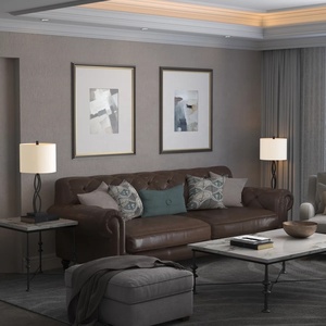 Infinity Twist Metal Table Lamp with Linen <b>Drum</b> <b>Shade</b> Durable Iron Construction Warm Ambient <b>Lighting</b> for Luxury Interiors - Product Image 5