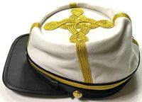 Reproducción de Gorra de Caballería Francesa Kepi, Bordado Blanco y Dorado, Todas las Tallas, Gorras Bummers