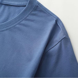 Chemises pour hommes en coton 100% doux, col rond, coupe ample, style streetwear décontracté, manches courtes, fabrication OEM ODM - Product Image 4