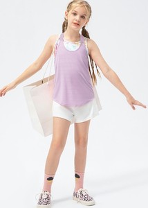 Ensemble de sport personnalisé OEM pour adultes unisexe, respirant, écologique, taille élastique, bretelles croisées, couleur unie, imprimé, polyester/coton - Product Image 3