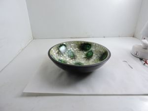 Bol en bois avec incrustation de nacre, design ovale, prix de gros usine - Product Image 6