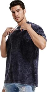 T-shirt homme coupe boxy personnalisable, tendance, effet délavé Adic, épaules tombantes, en coton épais 100% coton, style vintage. - Product Image 2