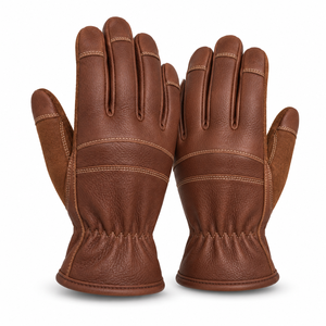 Guantes de cuero de grano dividido que brindan una protección resistente para las manos, una construcción robusta y un rendimiento cómodo para trabajos pesados. - Product Image 6