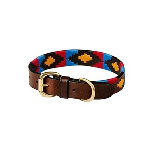 Collar de cuero para perro, gacho, diseño de hilo, Polo - Product Image 6