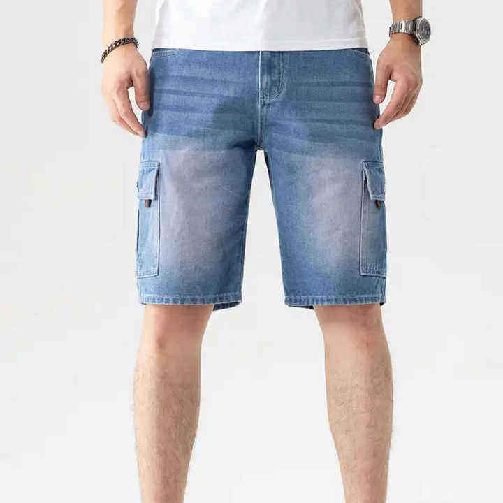 Wholesale Men's Fashionable Regular Fit Denim Shorts 100% Cotton ...