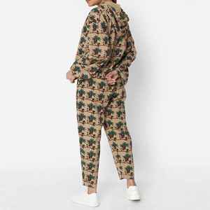 Chándal Unisex de Invierno con Capucha, Cintura Elástica, Sólido, Transpirable, con Estampado por Transferencia de Calor, Elástico en Cuatro Direcciones, de Secado Rápido, Poliéster/Algodón - Product Image 2