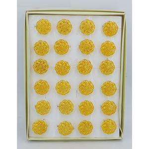 Anillos de dedo Dubai indio árabe chapado en oro clásico étnico dorado anillos de dedo de gran tamaño ajustable - Product Image 5