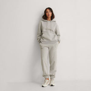 Ensemble de survêtement en molleton de coton personnalisé pour femmes, sweat-shirt à capuche et pantalon de jogging, confortable et décontracté, style streetwear - Product Image 6