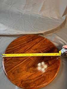 Wood Double Tier Rotating Tray Smooth-Spin Lazy Susan for Tabletop <b>Spice</b> Serving - Product Image 5