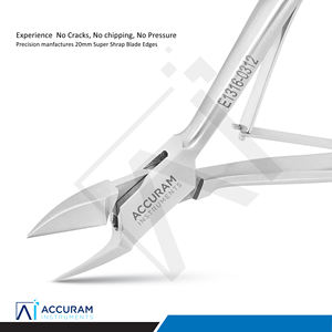 Accuram Coupe-ongles et pince à cuticules robustes pour orteils, à mâchoires larges et affûtées en acier inoxydable, pour podologie, avec verrouillage arrière - Product Image 4