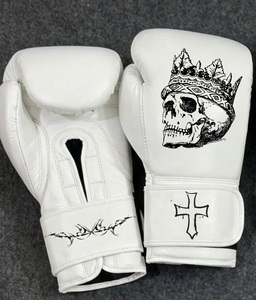 Guantes de Boxeo Profesionales de Cuero Hechos a Medida de Alta Calidad, con Absorción de Humedad y Cierre de Gancho y Bucle en la Muñeca para Entrenamiento - Product Image 3