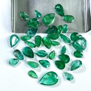 Mejor Precio, Esmeralda Zambiana 100% Natural de 1-2 Quilates, Forma de Pera, Color Verde Medio, Piedras Preciosas Sueltas de Alta Calidad para Joyería - Product Image 4