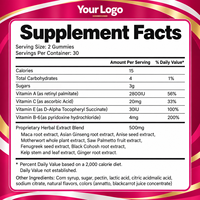 Gummies rehausseurs de fessiers à marque privée OEM, Maca, Fenugrec 500mg, Baies, Végétaliennes, Soutien aux Courbes Féminines, 60 Comprimés