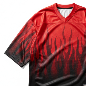 Manufacturer American Football Jersey Custom Sublimation Printing Elastic V Neck <b>Men</b> Youth Training Game Practice Uniform - Product Image 5
