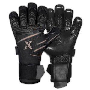 Gants de gardien de but en cuir pour enfants et jeunes, antidérapants, avec fermeture auto-agrippante, paume en latex étendue, protection des articulations et bande de maintien au poignet - Product Image 1
