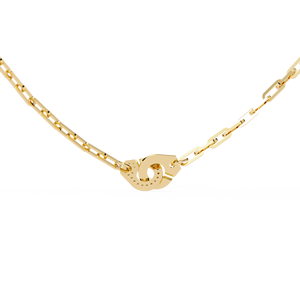 Collier chaîne à maillons interlockés style menottes, bijou tendance et original, cadeau pour femmes et hommes, anniversaire, anniversaire de mariage, usage quotidien, mode - Product Image 2