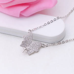 Accesorios de Plata S925 para Mujer, Collar con Colgante de Mariposa y Perla de Circonio, Cadena de Clavícula Moderna, Dijes de Moda - Product Image 5