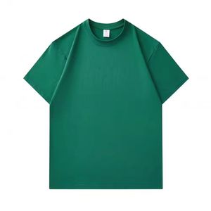 T-shirt en coton bleu clair à manches courtes pour homme, coupe classique, col rond, couleur unie, tricot jersey décontracté - Product Image 5
