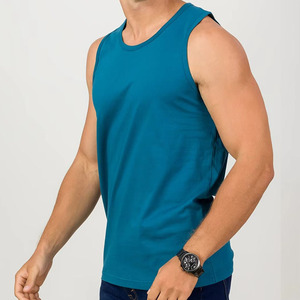 Men's Breathable Plus Size Gym <b>Stringer</b> Tank Top Black Athletic Workout Sleeveless Muscle Fitness <b>Vest</b> OEM Cotton/Spandex - Product Image 2
