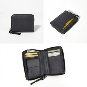 Cartera vertical corta unisex de cuero genuino curtido vegetalmente Castello, hecha a mano y de alta calidad, con forro de poliéster. - Product Image 1