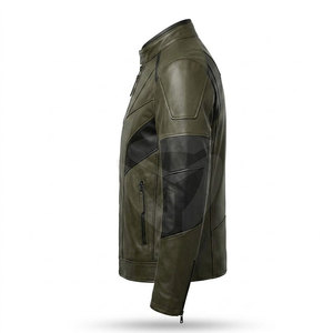 Classic Leather Jacket With Soft Lining Zipper Closure Winter Jacket For Streetwear Outdoor And Export Business - Product Image 3