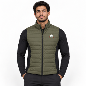 Chaleco Híbrido Acolchado para Hombre con Paneles Aislantes, Transpirable, Impermeable, con Tela Suave y Ajuste Cómodo para Viajes de Invierno - Product Image 1