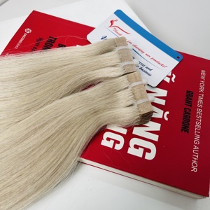 Extensions de cheveux naturels blonds vietnamiens de qualité supérieure, adhésives, douces et naturelles. - Product Image 5