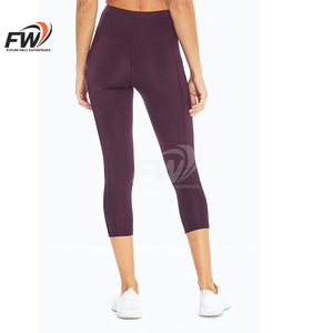 Vêtements de sport en spandex avec logo personnalisé, pantalon de yoga taille haute pour femmes, vêtements de fitness pour la salle de sport, leggings de yoga qui rehausse les fesses - Product Image 3