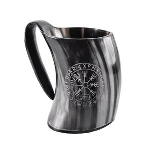 แก้วเบียร์ทำมือแท้สไตล์ยุคกลาง บัฟฟาโล ไวกิ้ง 100% วัสดุธรรมชาติ มีหลายขนาด แก้วน้ำเขาสัตว์ สำหรับบาร์ ขายส่ง - Product Image 1