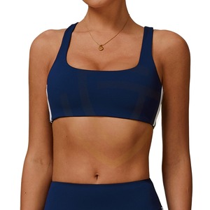 สปอร์ตบราดีไซน์ใหม่สำหรับผู้หญิง พร้อมโลโก้ด้านหน้า รองรับระดับปานกลาง เหมาะสำหรับโยคะและฟิตเนสในยิม - มีทุกขนาด - Product Image 5